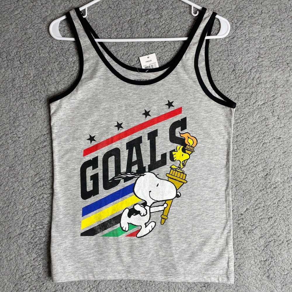 Womens Crop Top Peanuts Size S NWT ft. Snoopy and Woodstock